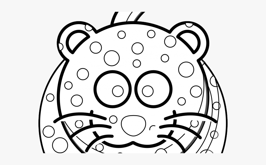 Leopard Gecko Clipart Line Art - Cute Tiger To Draw, Transparent Clipart