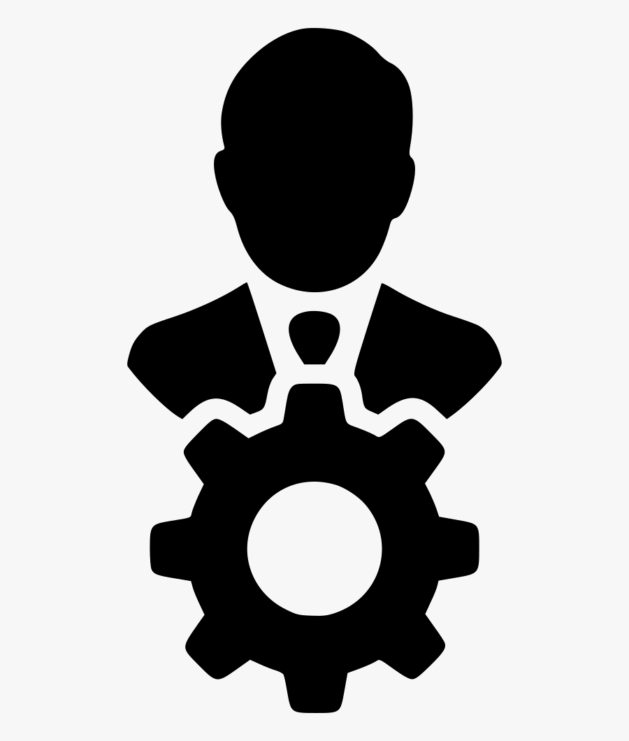 Gears Icon Navy Blue, Transparent Clipart