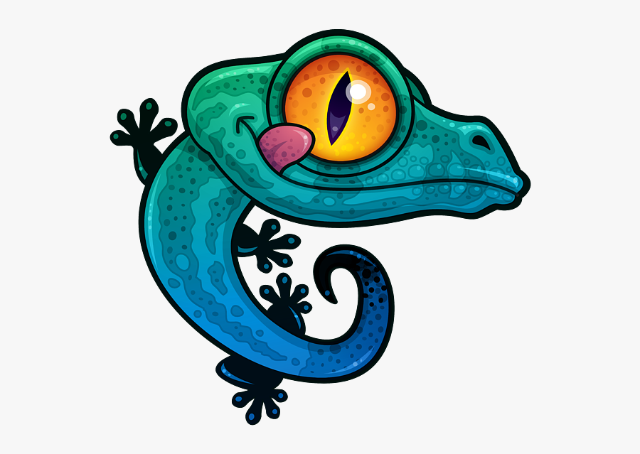 Cartoon Gecko, Transparent Clipart