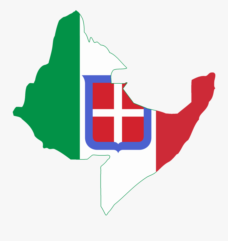 Flag Map Of Italian East Africa - Italian East Africa Flag, Transparent Clipart