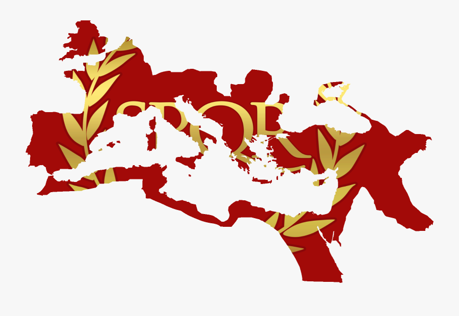 Roman Empire Flag Map, Transparent Clipart