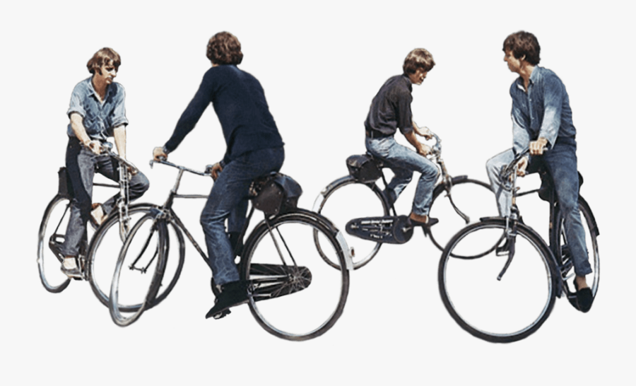 The Beatles Riding Bicycles Clip Arts - Beatles Bicycle, Transparent Clipart