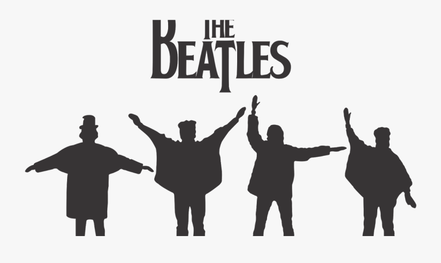 Help The Beatles Silhouette Abbey Road Image - Beatles Help Silhouette, Transparent Clipart
