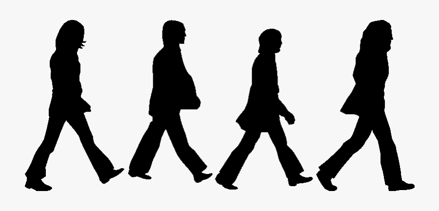 The Beatles Abbey Road Drawing Silhouette Logo - Beatles Silhouette Abbey Road, Transparent Clipart