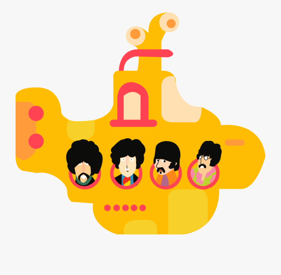 Beatles Vector Yellow Submarine, Transparent Clipart