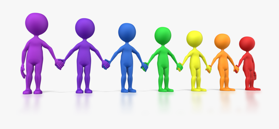 Team Building And Leadership Skills - Line Of People Holding Hands, Transparent Clipart