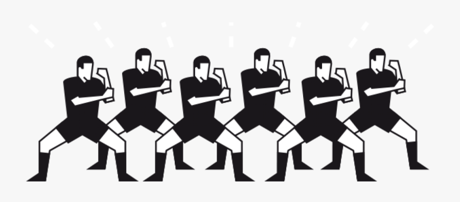 Image Illustarnt Un Haka Fait Par Des Rugbymans - Illustration, Transparent Clipart