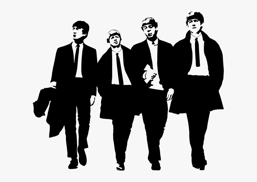 The Beatles Abbey Road Silhouette Clip Art - Beatles Silhouette, Transparent Clipart