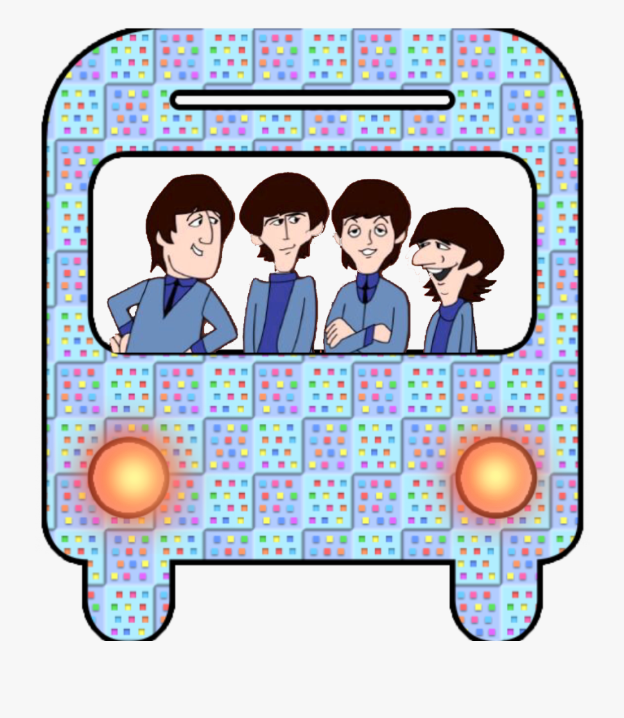 #freetoedit #beatles #cartoon #bus #transportation, Transparent Clipart
