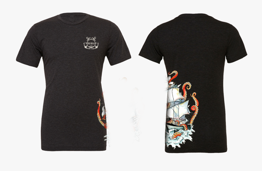 Nautical Vintage Kraken Unisex T-shirt - Active Shirt, Transparent Clipart