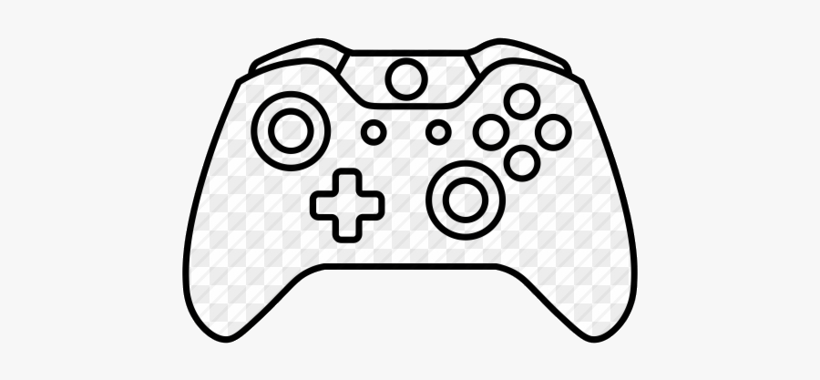 Xbox Controller Line Drawing Draw Free Transparent - Drawing Of A Controller, Transparent Clipart