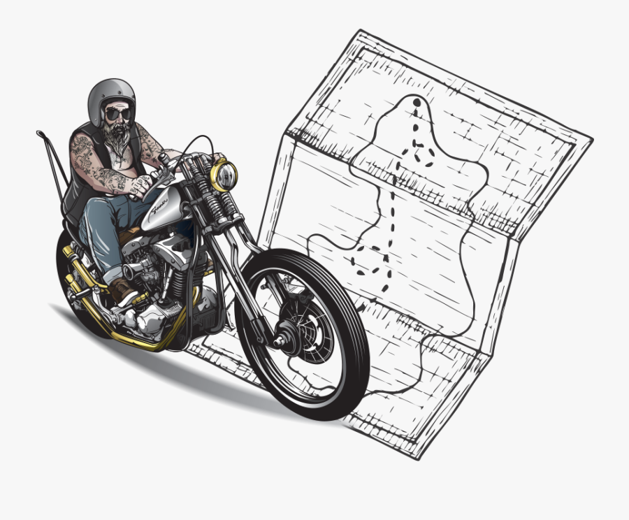 Transparent Biker Clipart - Chopper Biker, Transparent Clipart
