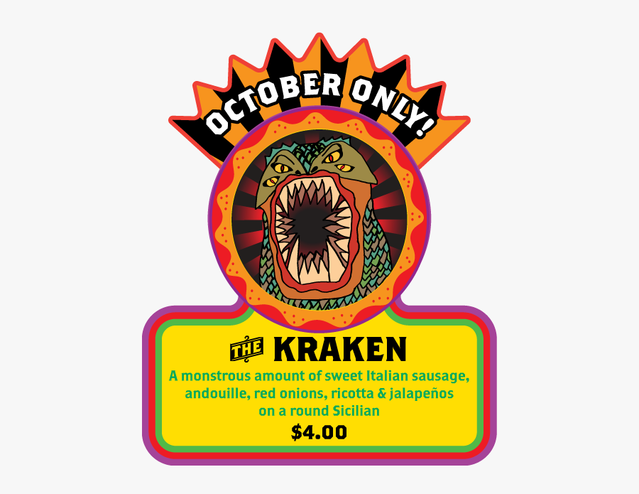 Kraken Slicecard - Label, Transparent Clipart