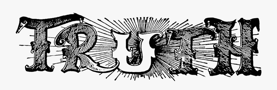 Free Vintage Truth Banner Image - Black And White Truth Clipart, Transparent Clipart
