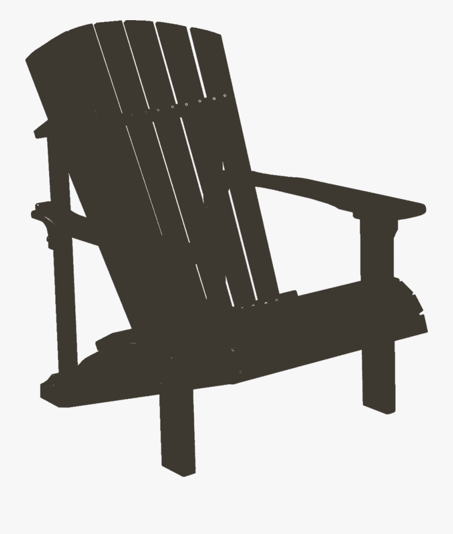 Garden Furniture - Clip Art Adirondack Chair Silhouette, Transparent Clipart