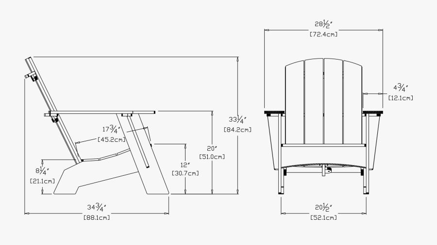 Adirondack Chair Clip Art, Transparent Clipart