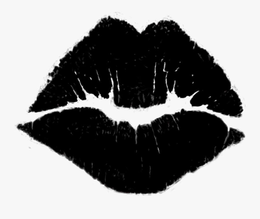 #freetoedit #lips #kiss #love #puckerup #lipprint #black - Emblem, Transparent Clipart