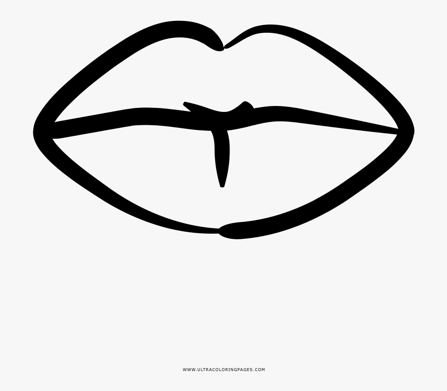 Lips Coloring Page - Labbra Disegni Da Colorare, Transparent Clipart