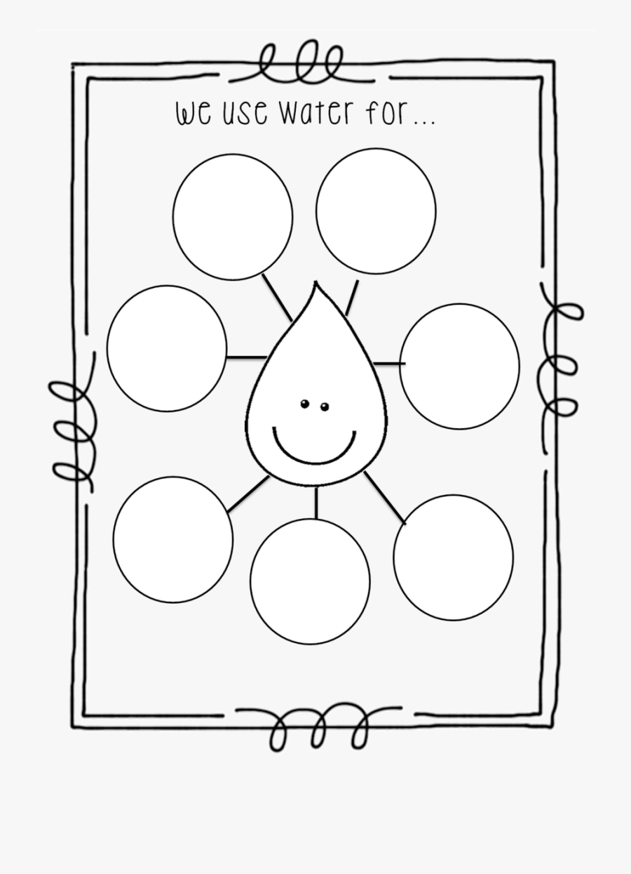 Water, White, Black, Transparent Png Image & Clipart - Uses Of Water Worksheet For Grade 2, Transparent Clipart