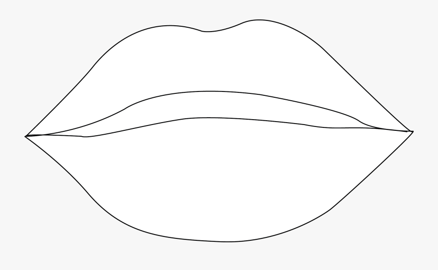 Lips Outline Png - Line Art, Transparent Clipart