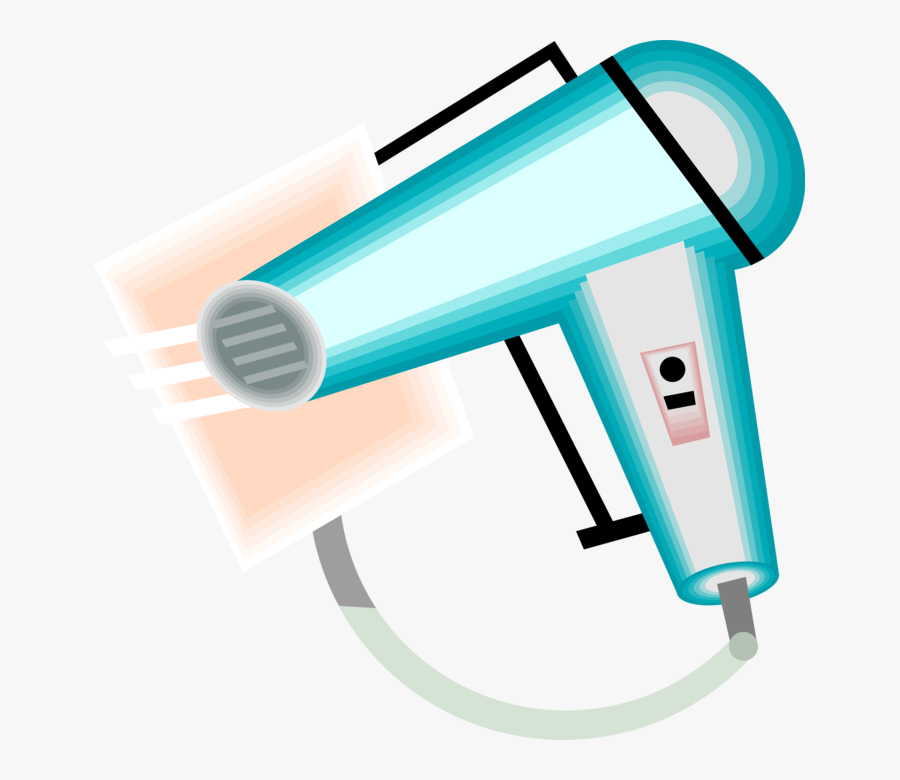 Vector Illustration Of Portable Electric Hair Dryer, Transparent Clipart