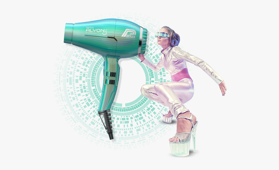 Parlux Alyon Air Ionizer Tech Hairdryer Jade - Hair Dryer, Transparent Clipart