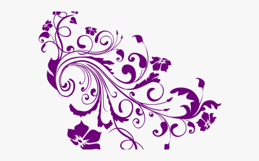 Transparent Swirls Clipart - Purple Background Wedding Invitation, Transparent Clipart