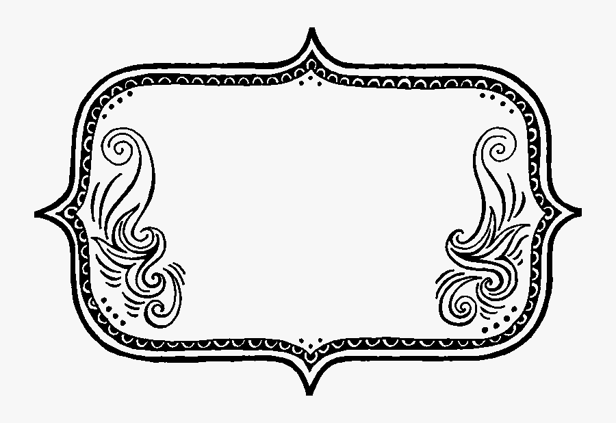 Swirl Design - Rectangle With Design, Transparent Clipart