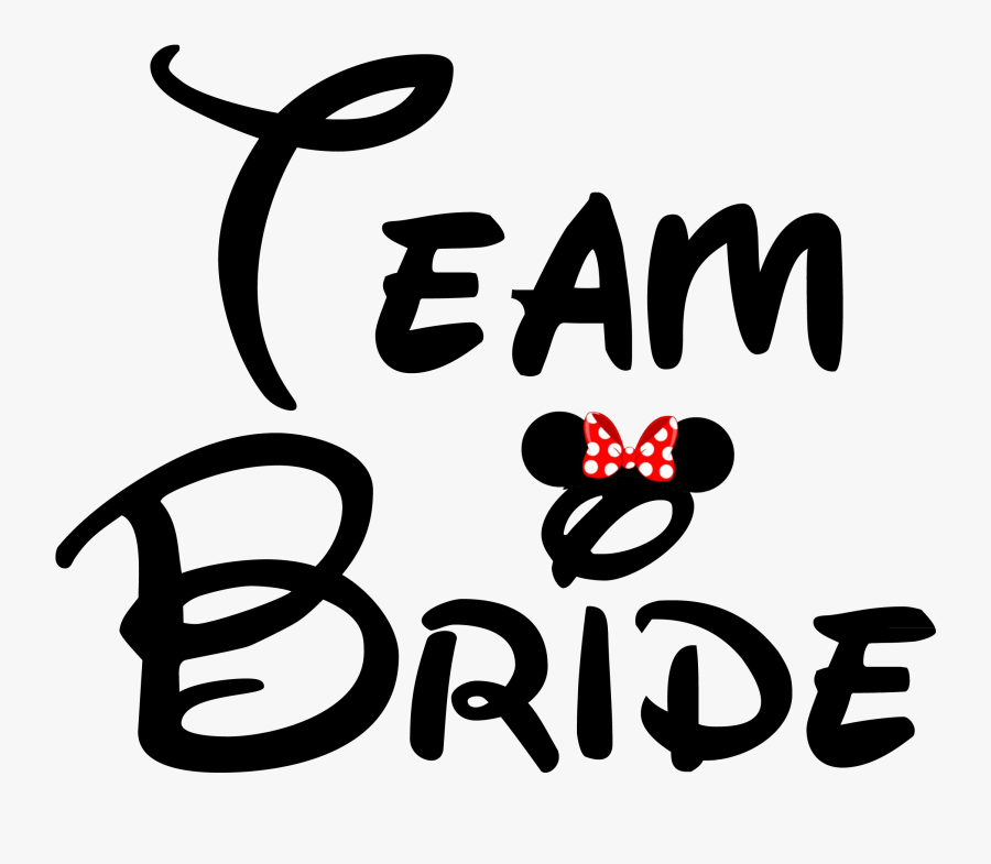 Team Bride Minnie Mouse, Transparent Clipart