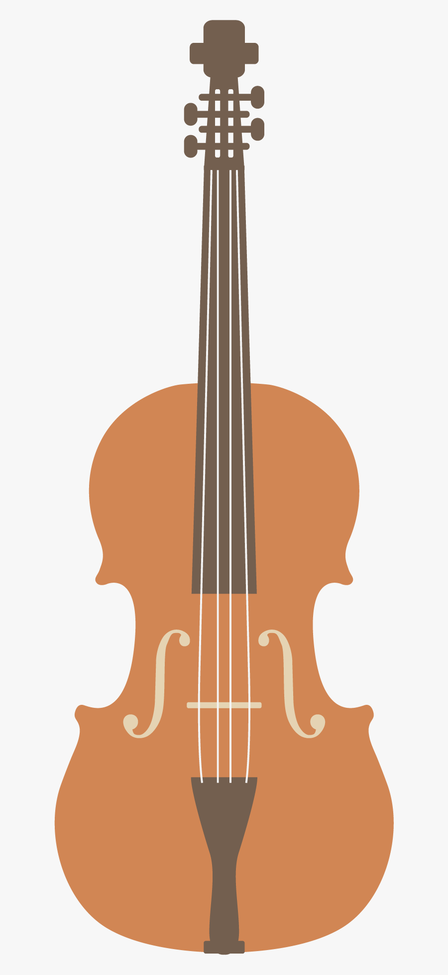 Violin Clipart Png Image - Tololoche, Transparent Clipart