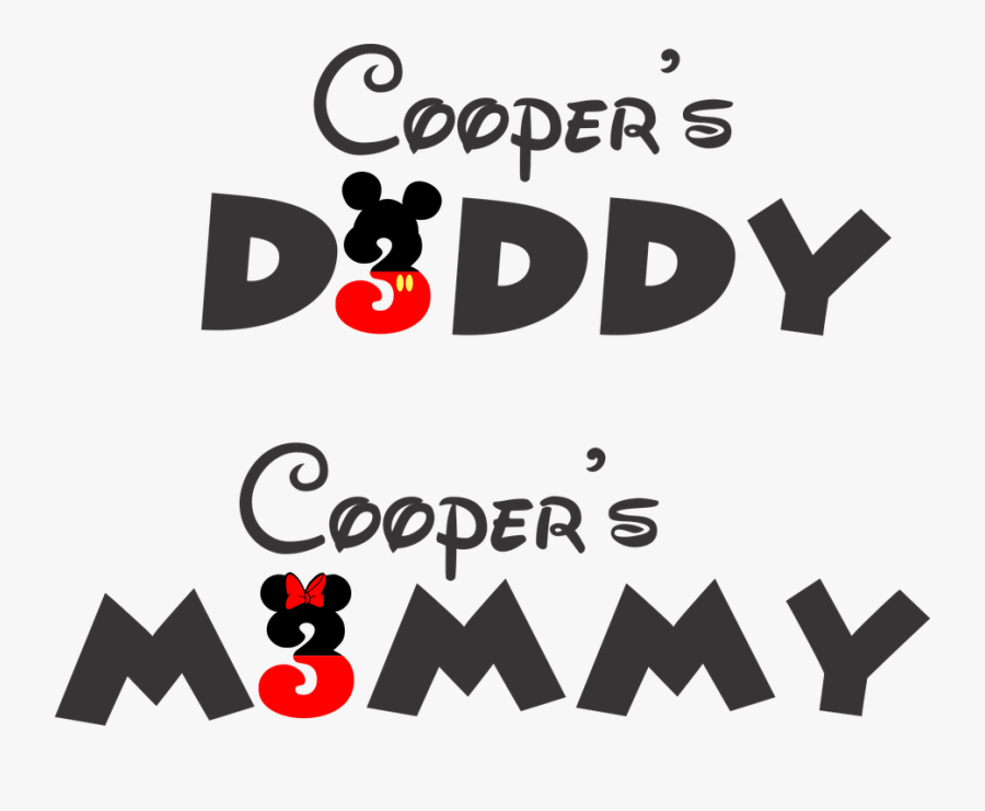 Coopers Daddy, Coopers Mommy, Mickey Mouse,, Transparent Clipart