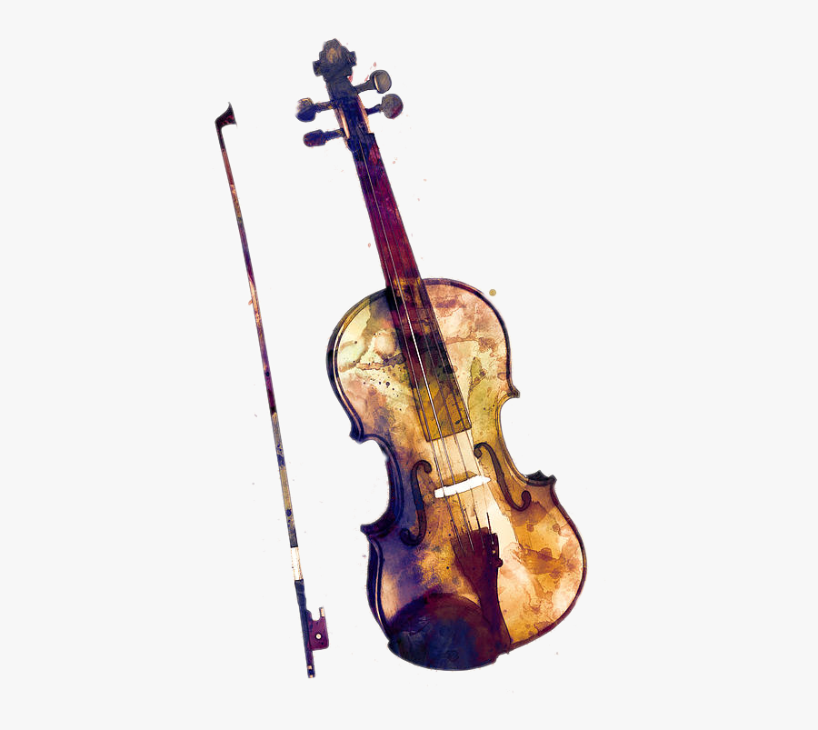 Violin Abstract Watercolor, Transparent Clipart
