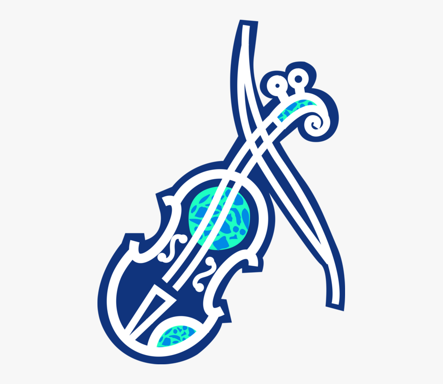 Vector Illustration Of Violin Stringed Musical Instruments - Graphic Design, Transparent Clipart