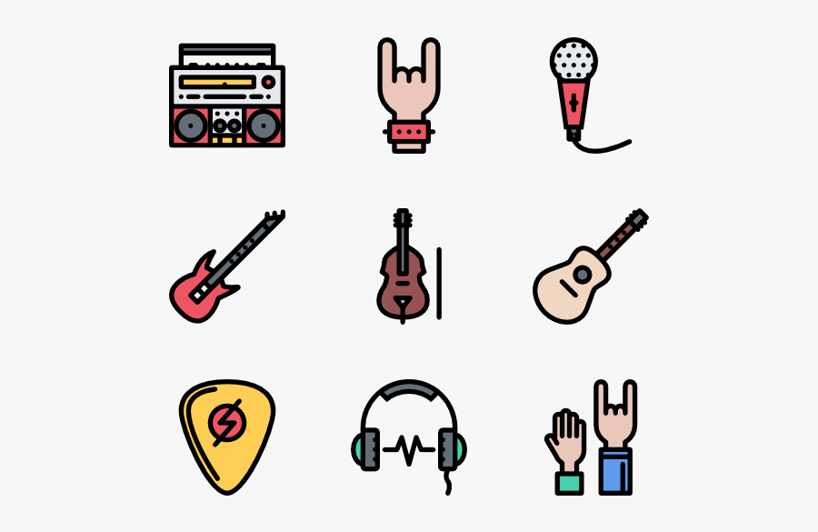 Music - Violin Flat Icon Png, Transparent Clipart