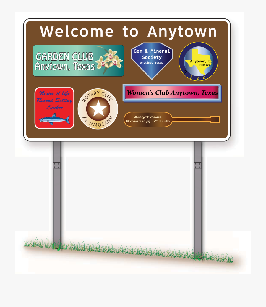 Example Of City Pride Sign - Txdot City Pride Signs, Transparent Clipart