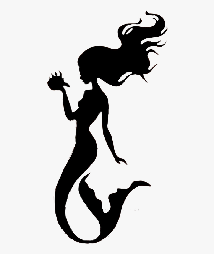 Silhouette Mermaid Sea Life, Transparent Clipart