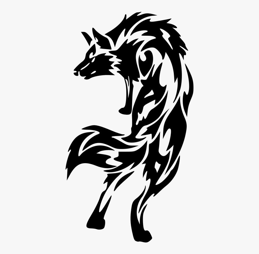 Transparent Wolf Clipart - Tribal Wolf Png Transparent, Transparent Clipart