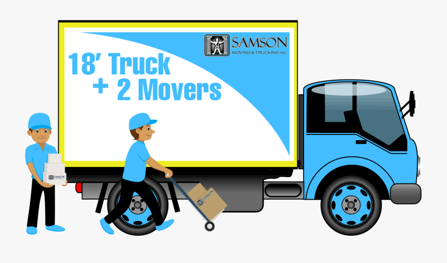 18 Truck 2movers - Commercial Vehicle, Transparent Clipart