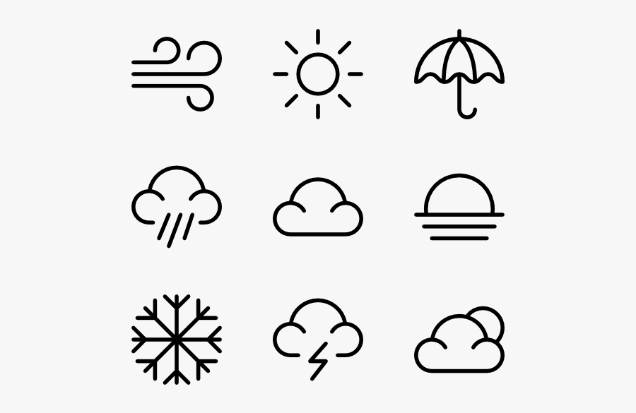Weather - Cute Icons Vector Png, Transparent Clipart