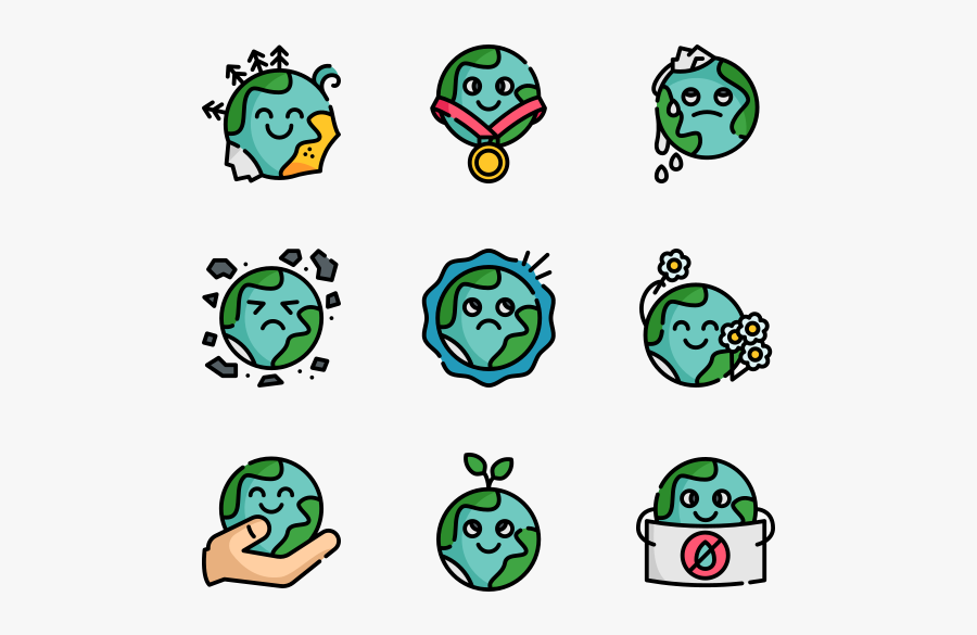 Mother Earth Day - Earth Svg Face, Transparent Clipart