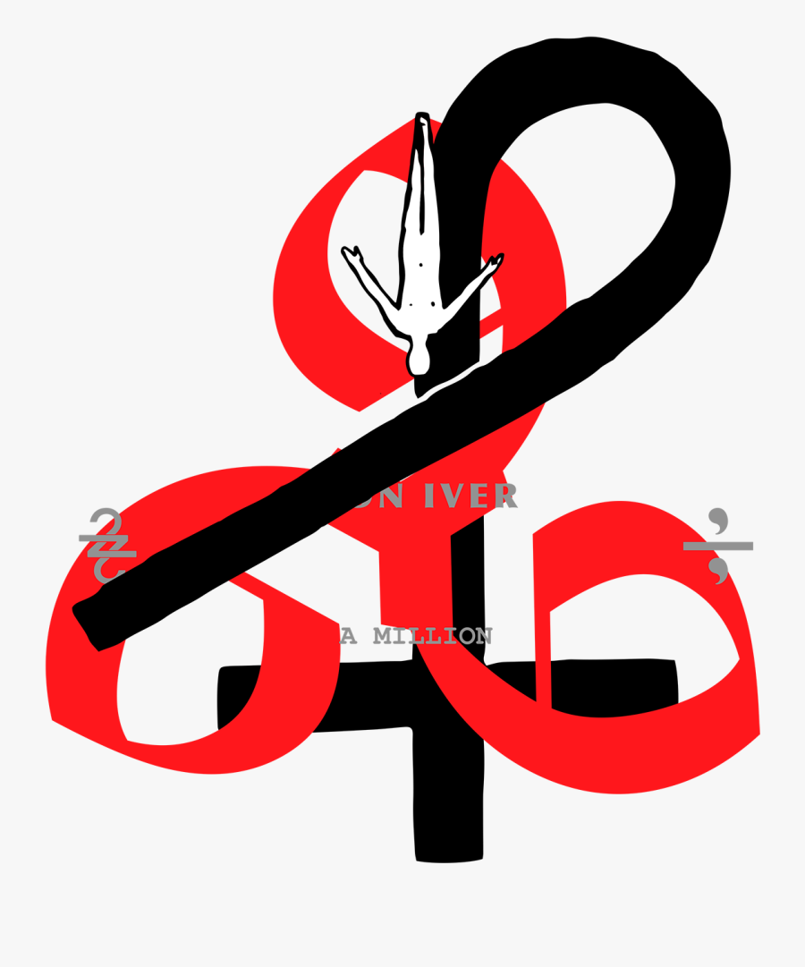 Bi22 666crossc - Bon Iver 22 A Million Art, Transparent Clipart