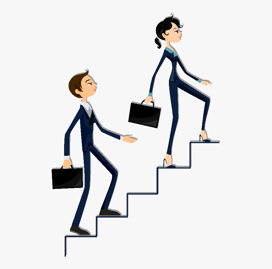 Jobs Clipart Job Training - Climbing Stairs Cartoon, Transparent Clipart