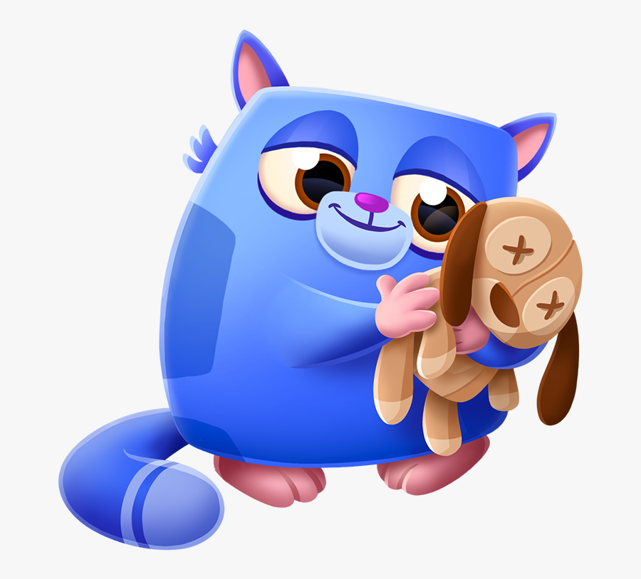 Cookie Cats Blue Cat, Transparent Clipart