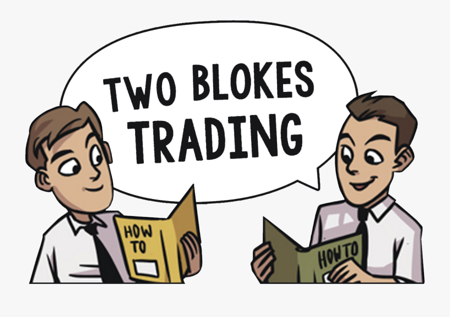 Two Blokes Trading - Cartoon, Transparent Clipart