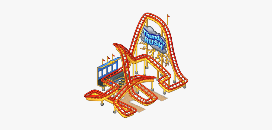 Rollercoaster - Pixel Roller Coaster Transparent, Transparent Clipart
