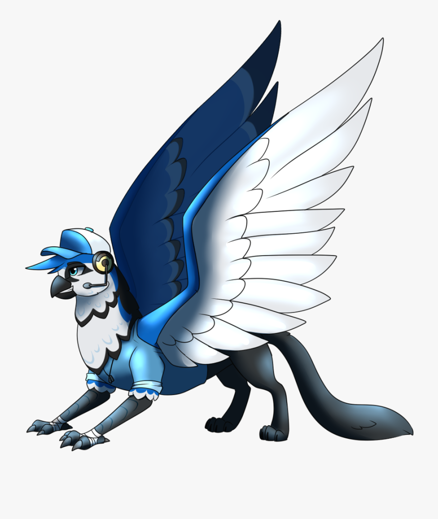 Blue Griffin Scout - Cartoon, Transparent Clipart