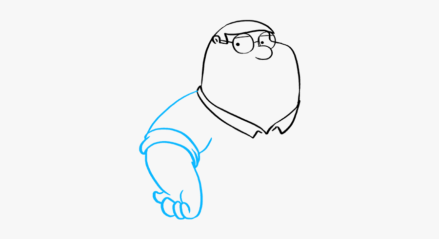 How To Draw Peter Griffin From Family Guy - Line Art, Transparent Clipart