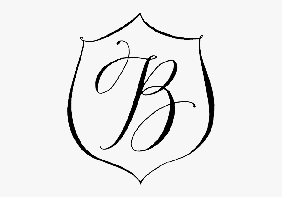 One Letter Inside Crest - Line Art, Transparent Clipart