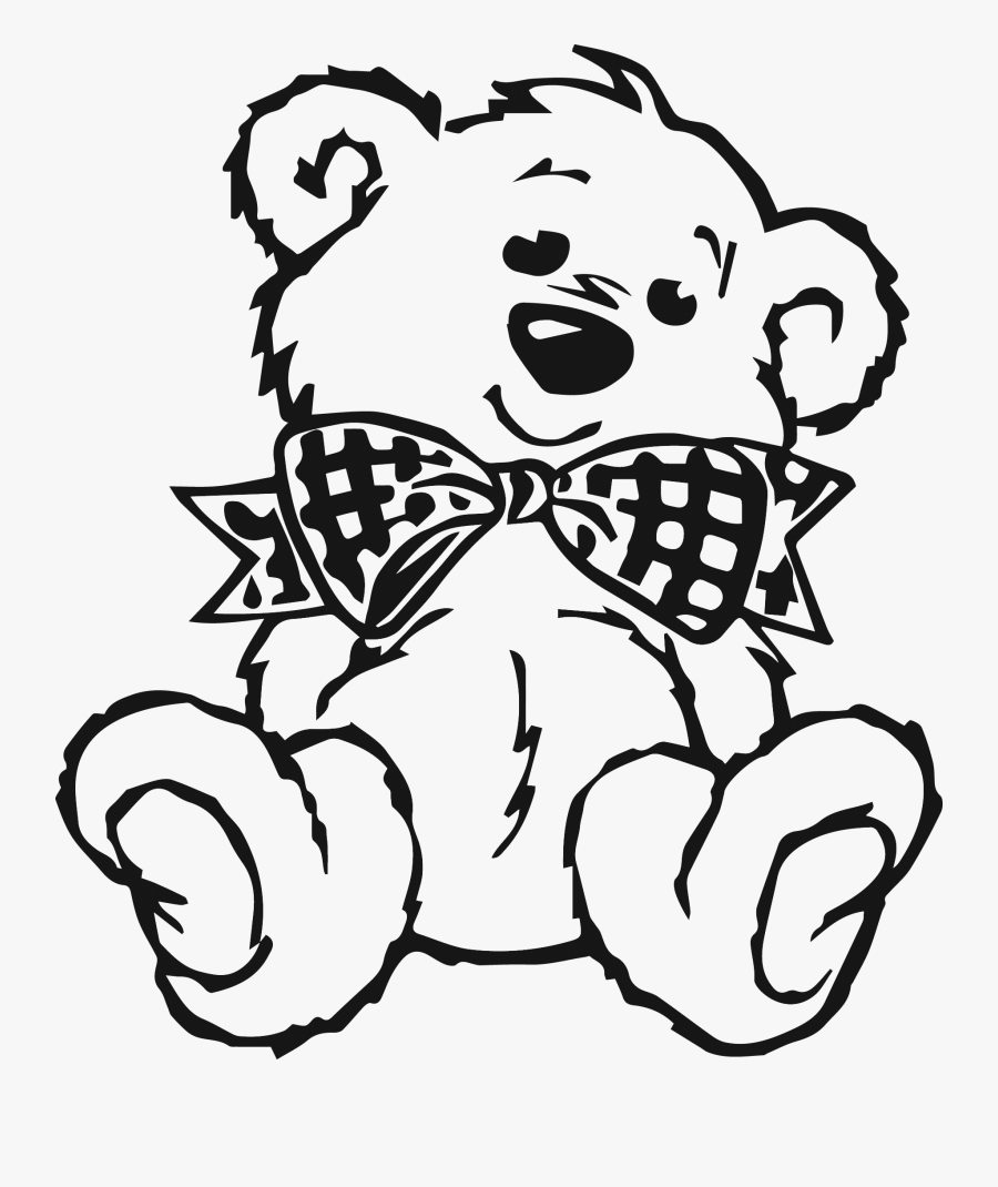 Cute Teddy Bear Coloring Pages, Transparent Clipart