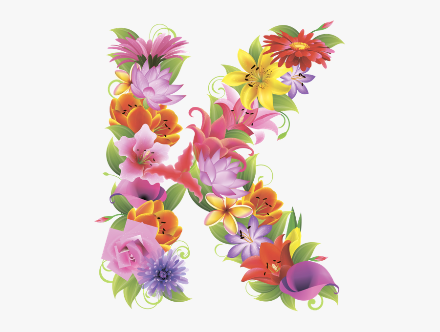 Flowers Clip Art Alphabet K - Lily, Transparent Clipart